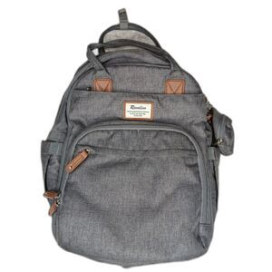 RUVALINO Diaper Backpack Multifunction Travel Pack Maternity Changing Bag Gray